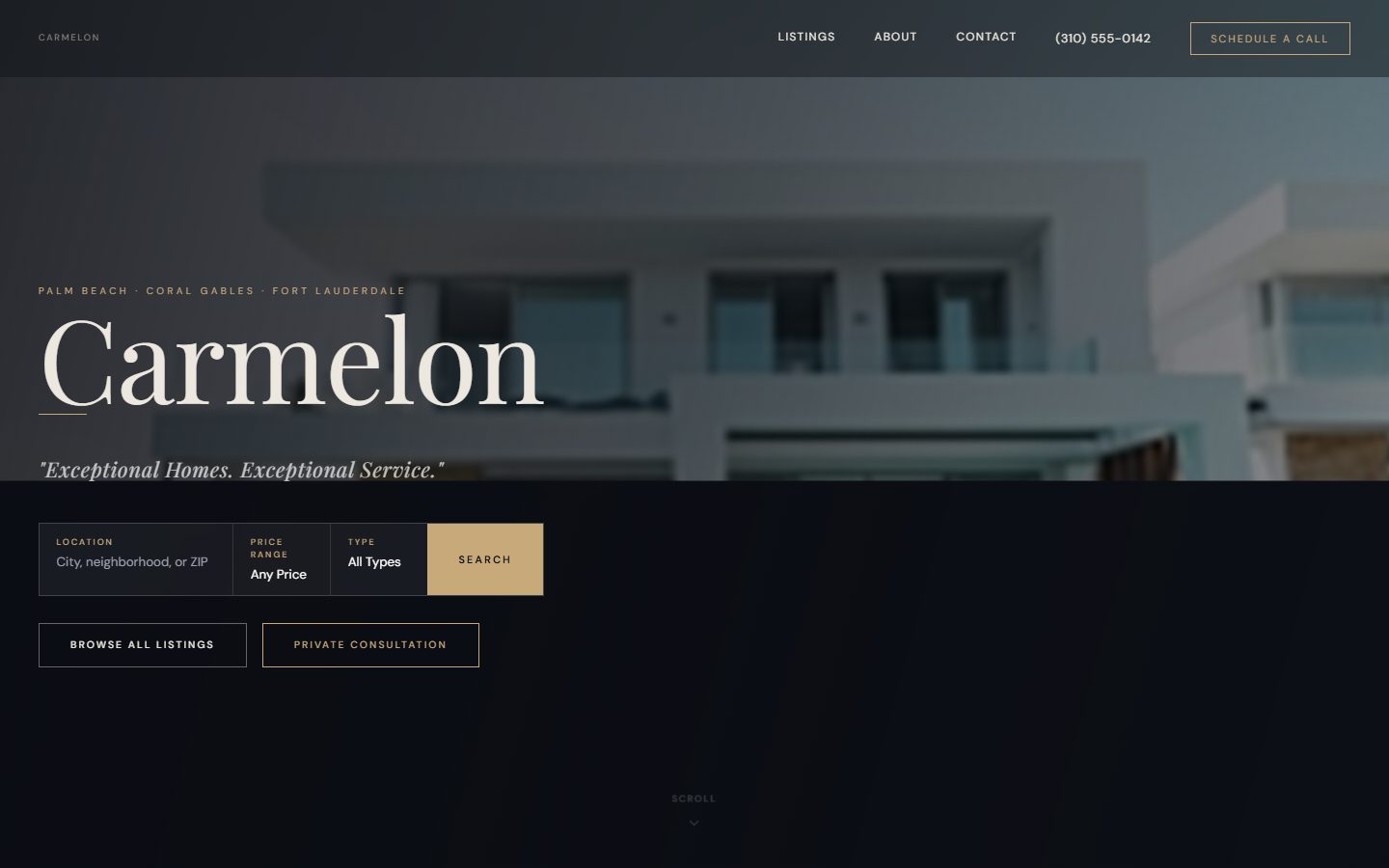 Carmelon — Jennifer Nocab luxury real estate homepage