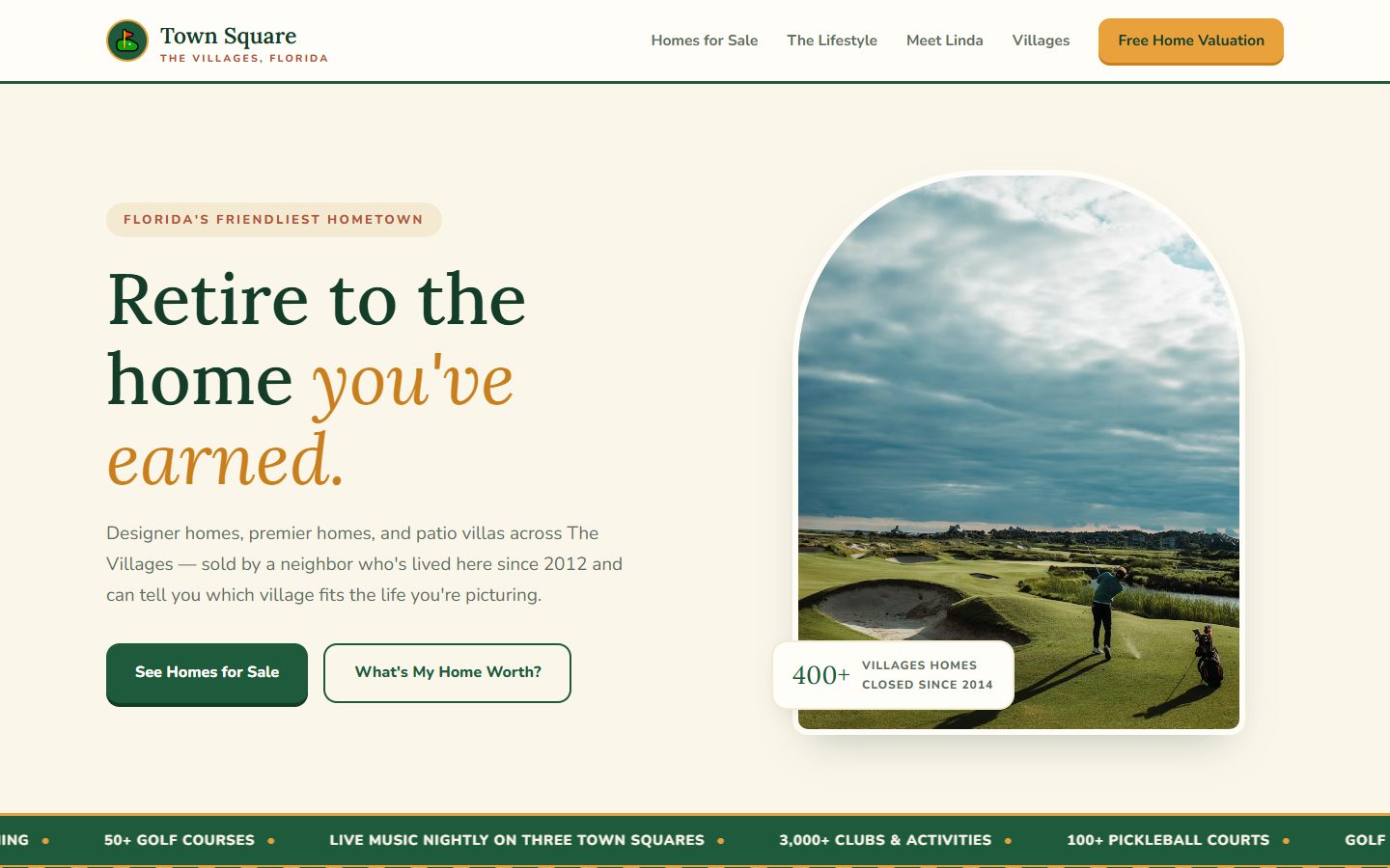 Town Square — Linda Caruso real estate homepage