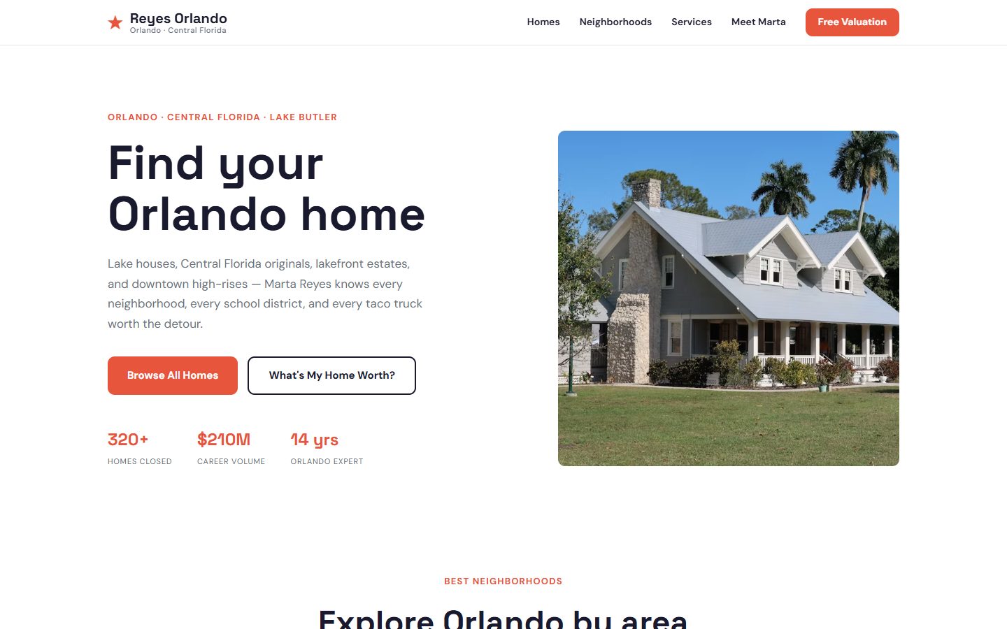Reyes Orlando — Marta Reyes real estate homepage