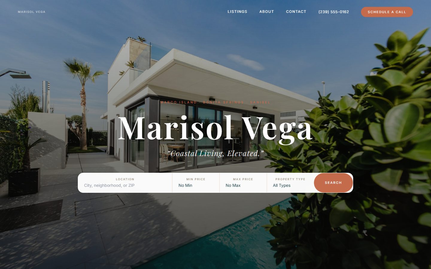 Costera — Marisol Vega coastal real estate homepage