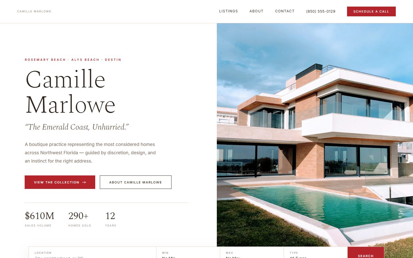 Marlowe Coastal — Camille Marlowe Emerald Coast real estate homepage