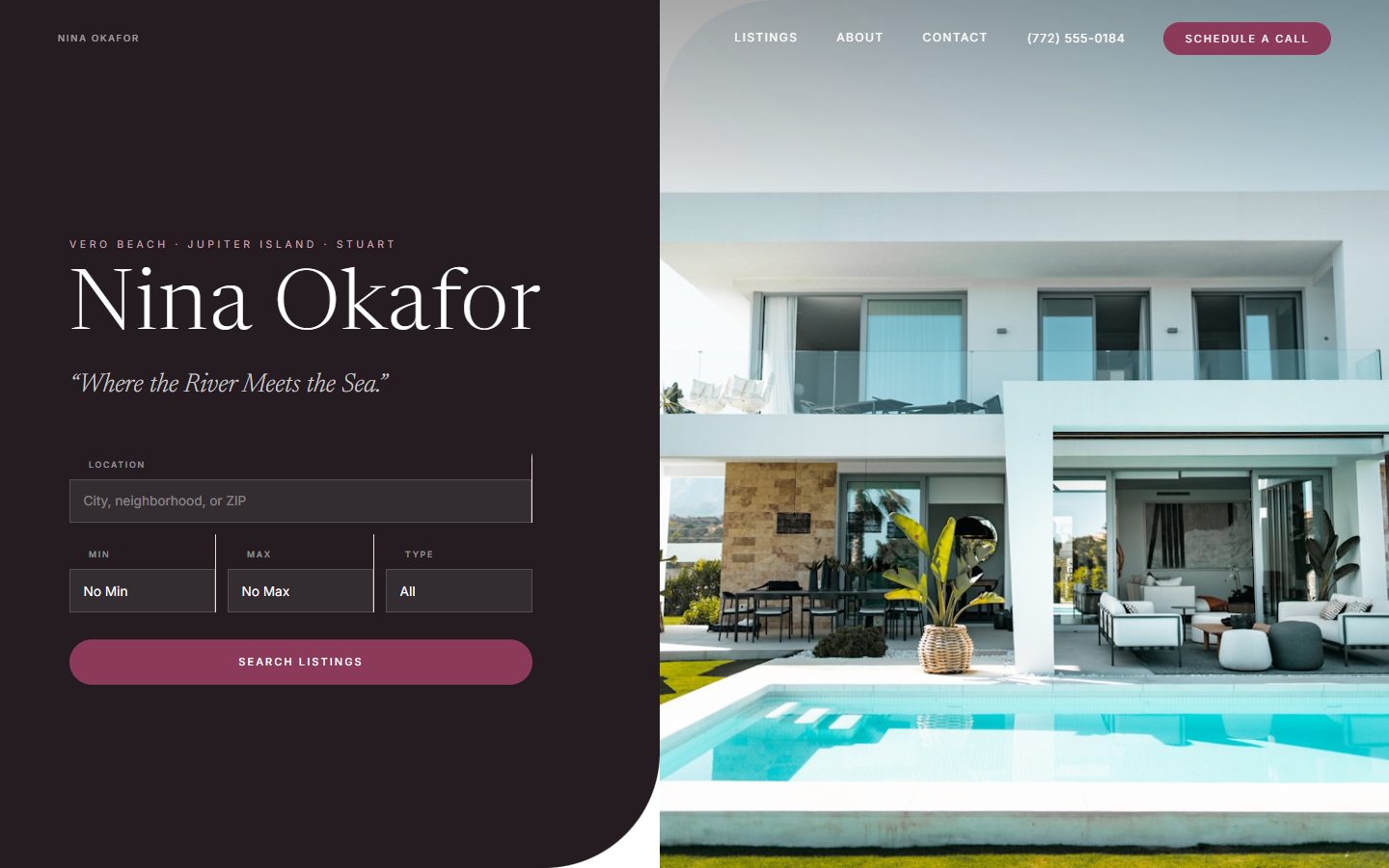 Windward Realty Group — Nina Okafor Treasure Coast real estate homepage