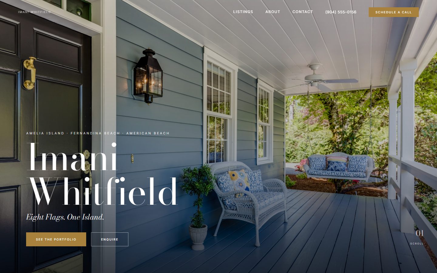 Eight Flags Property Co. — Imani Whitfield Amelia Island real estate homepage